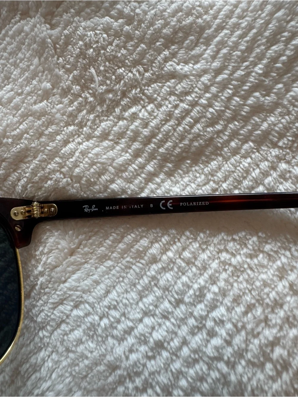 Ray-Ban Clubmaster Polarized Sunglasses - Tortoise & Dark Green Lenses